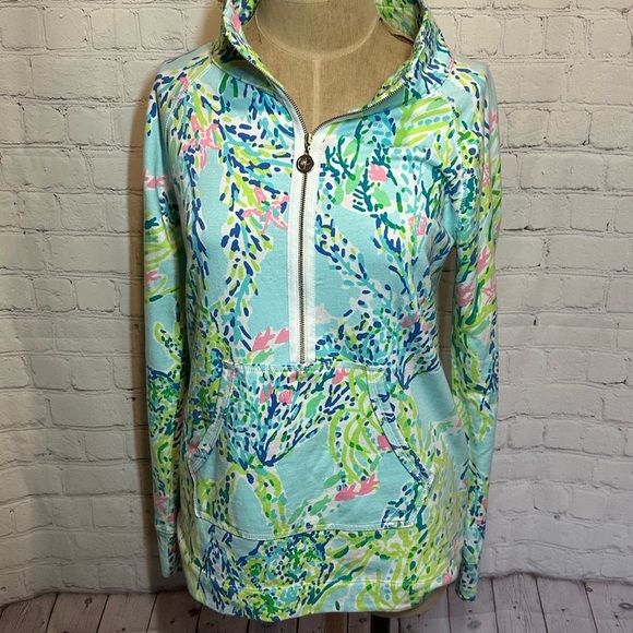 Lilly Pulitzer Skipper Blue Heaven popover quarter zip - Picture 2 of 6